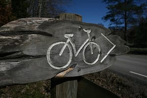 Cykelsymbol i trä