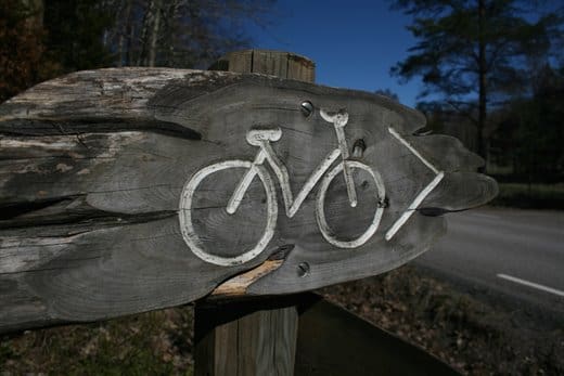 Cykelsymbol i trä